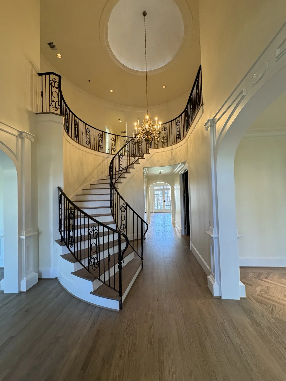 Grand staircase and iron railings