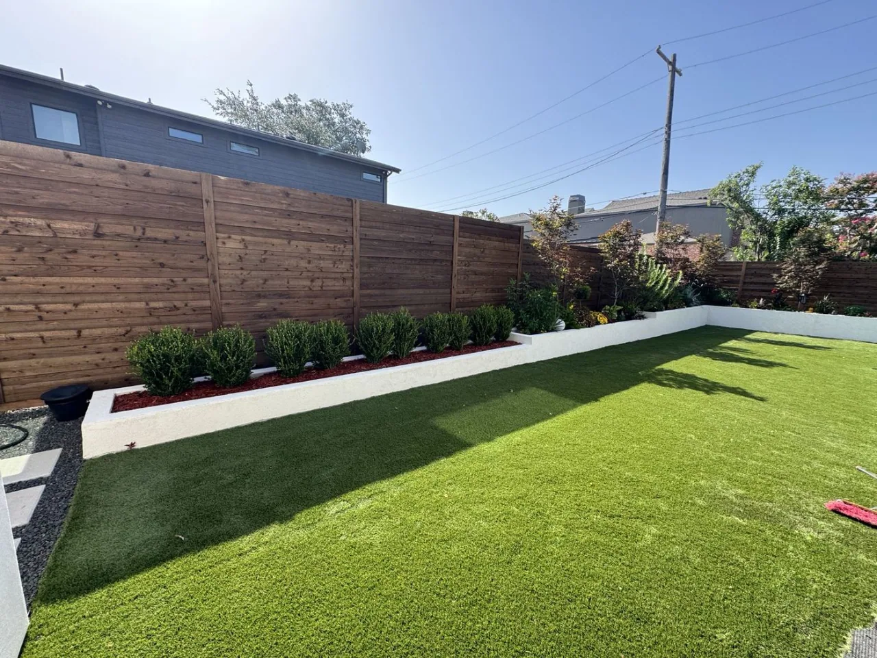 Artificial turf and outdoor improvements